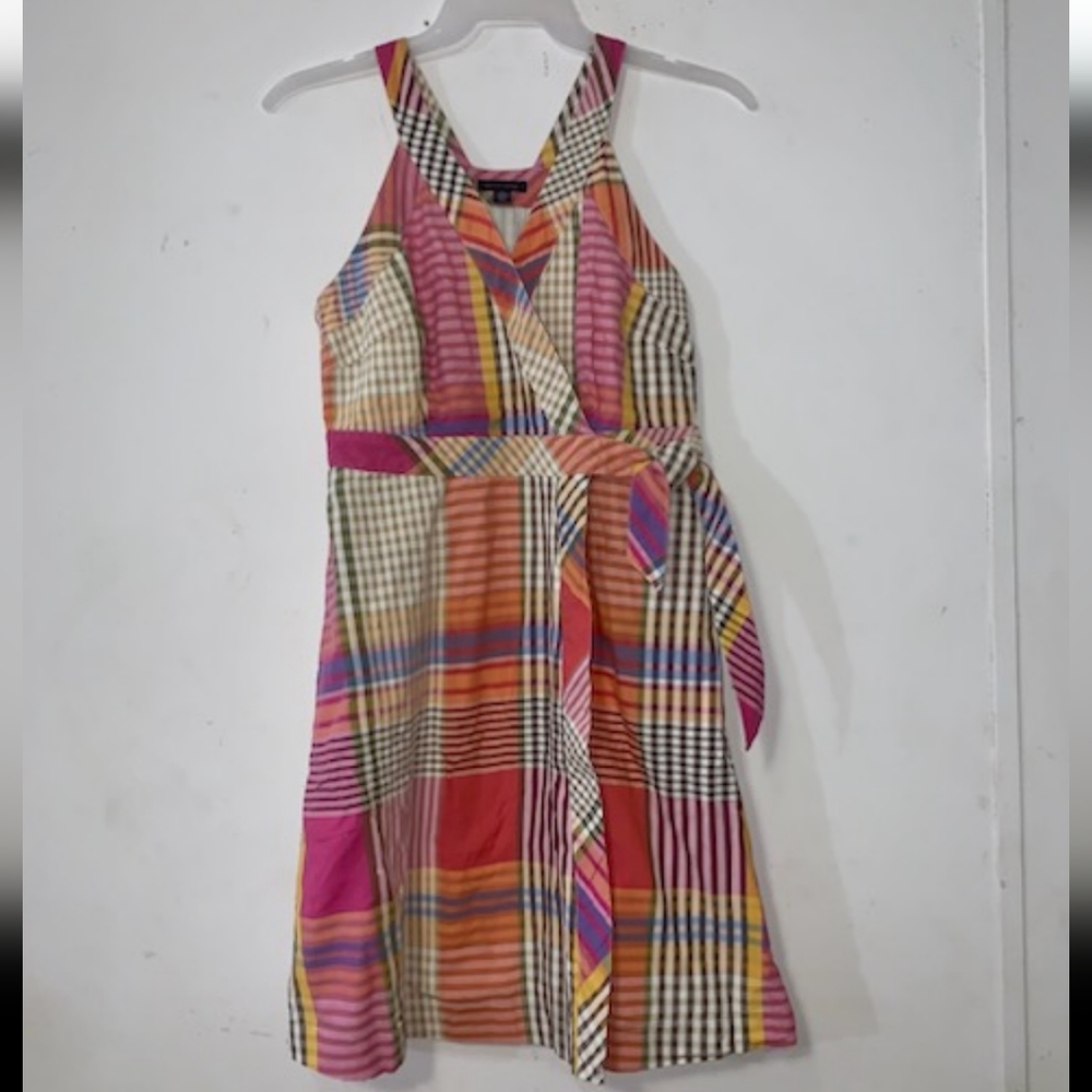 🌼 - 🔥 - Tommy Hilfiger sz Med Spring‎ Plaid Wrap Dress